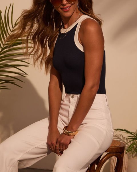 BLACK-WHITE  TANK-TOP