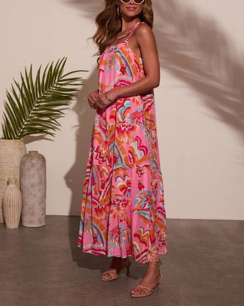 PINK-FLORAL  DRESS