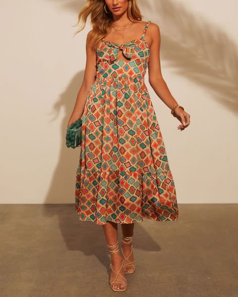 MULTICOLOR-PRINTED DRESS