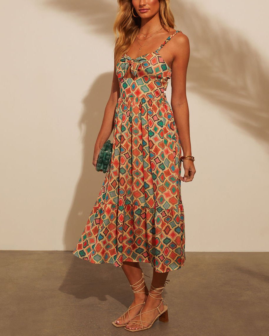MULTICOLOR-PRINTED DRESS