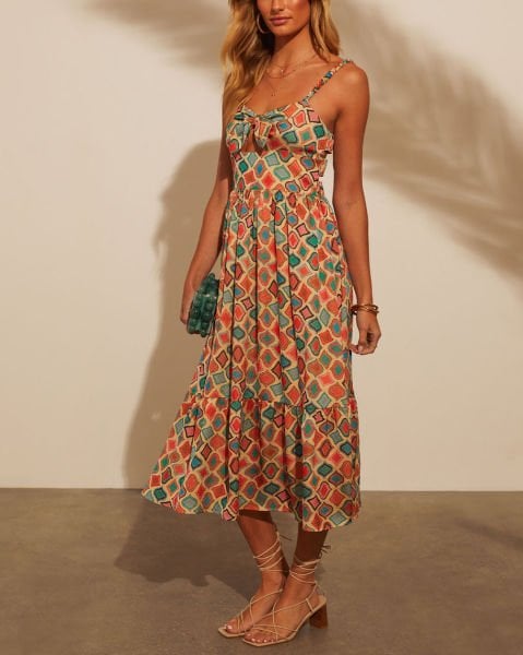 MULTICOLOR-PRINTED DRESS