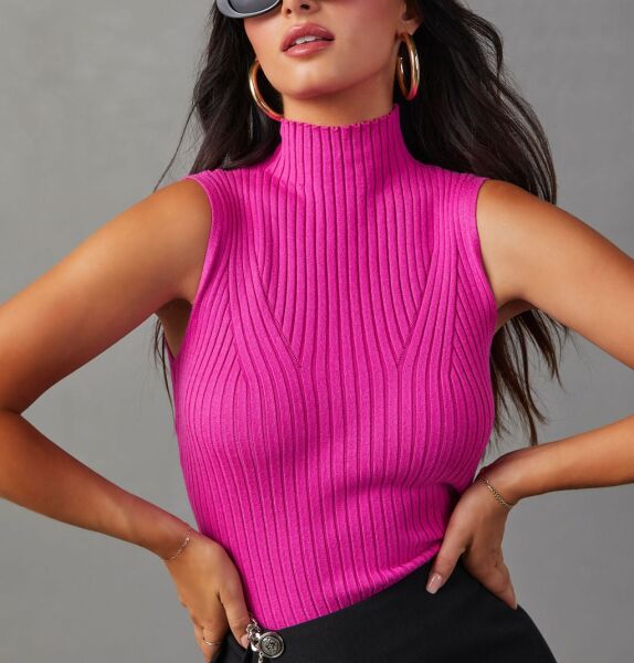 FUSCHIA VEST TOP