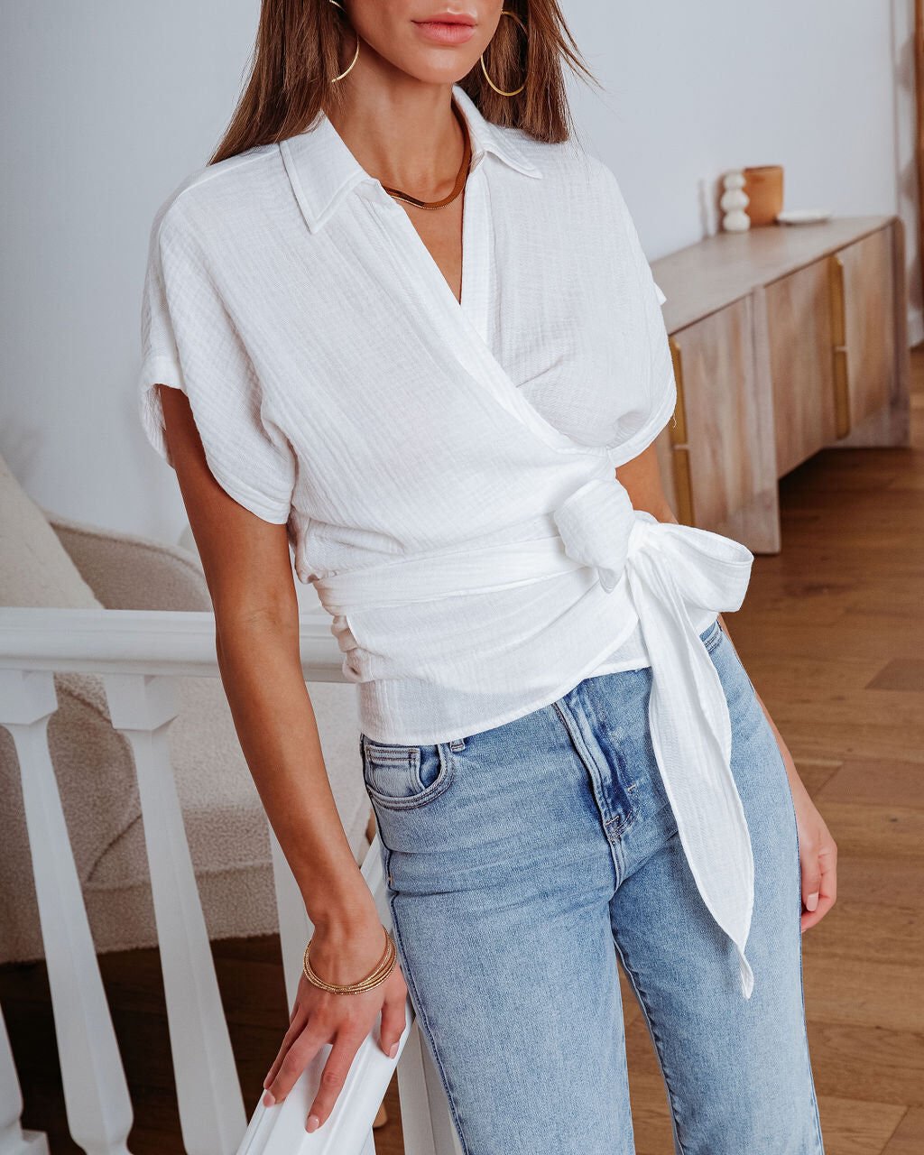 WHITE BLOUSE XL - WHITE