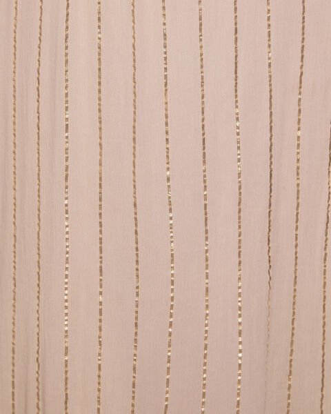 CREAM-GOLD-STRIPED DRESS M - CREAM-GOLD-STRIPED