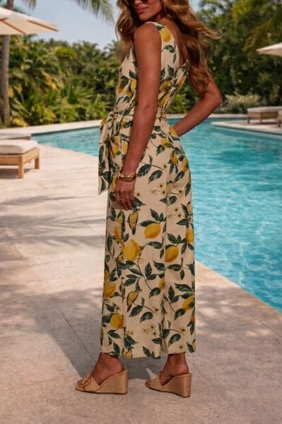 LEMON-GREEN-PRINTED JUMPSUIT XL - LEMON-GREEN-PRINTED