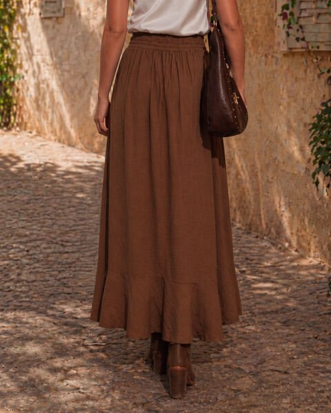 BROWN SKIRT S - BROWN