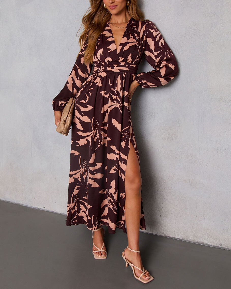 BLACK-POWDER-FLORAL DRESS
