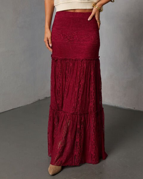 BURGUNDY SKIRT XL - BURGUNDY