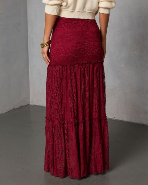 BURGUNDY SKIRT XL - BURGUNDY