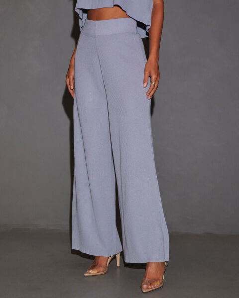HEATHER-GREY BLOUSE AND PANTS SET