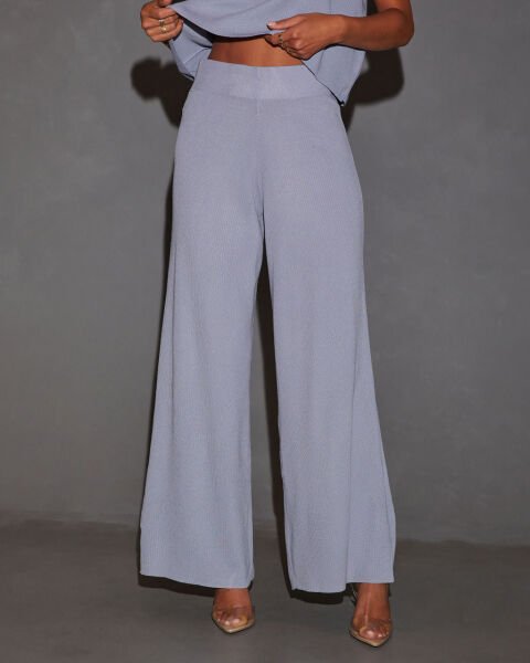 HEATHER-GREY BLOUSE AND PANTS SET