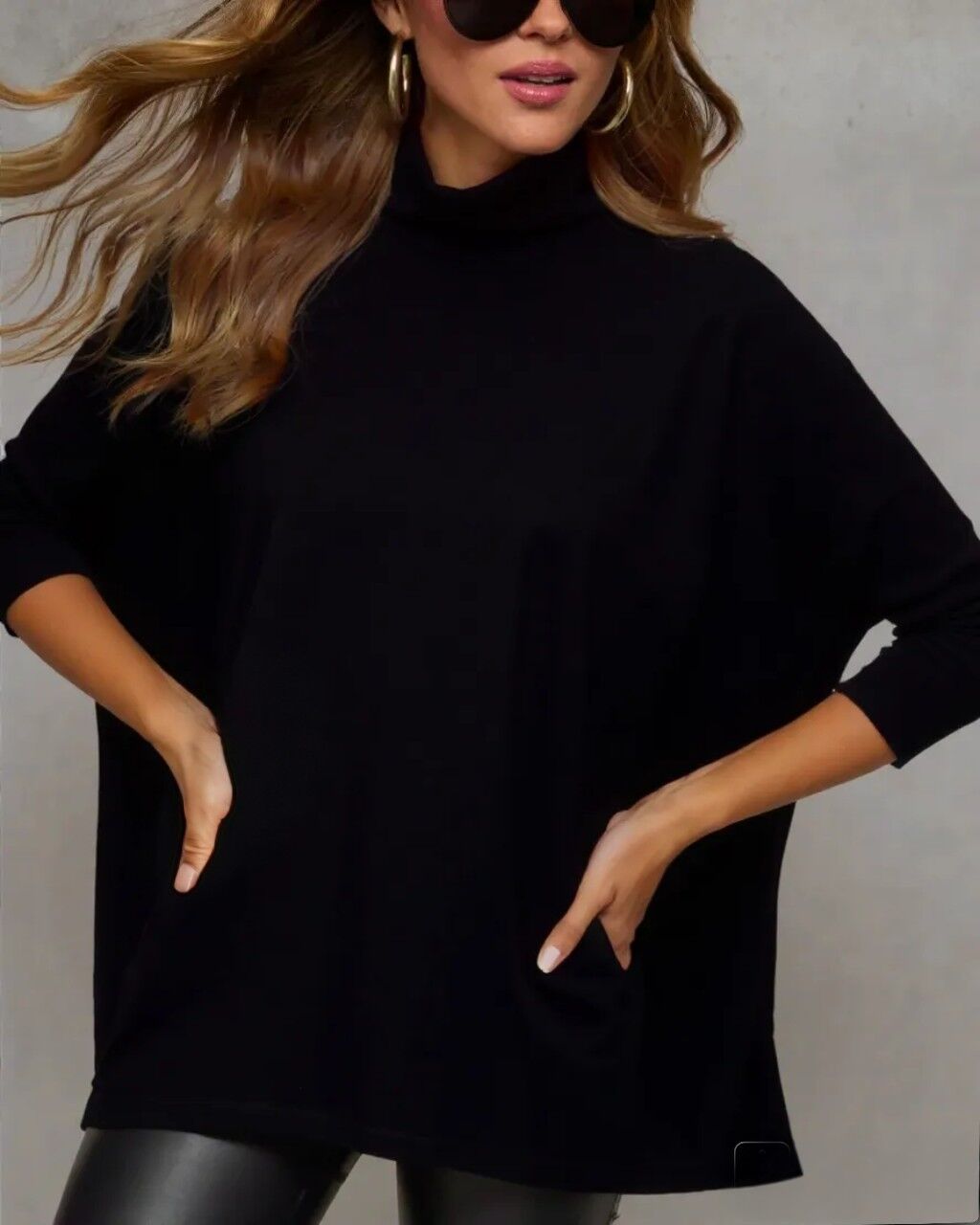 BLACK SWEATER L - BLACK