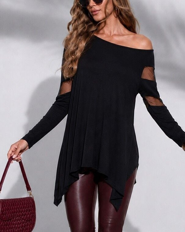 BLACK BLOUSE XL - BLACK