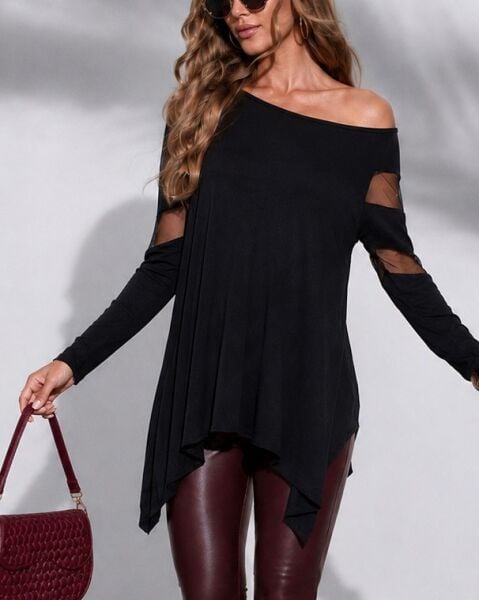 BLACK BLOUSE XL - BLACK
