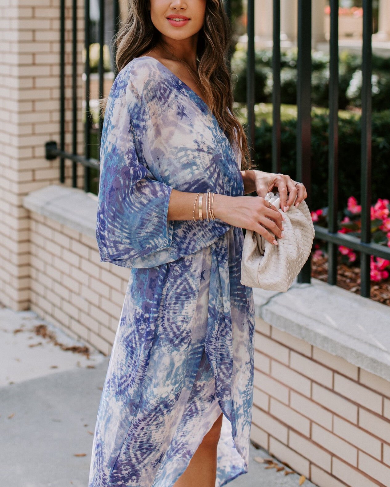 BLUE-ECRU-BATIK DRESS