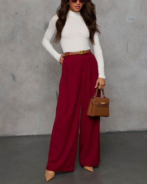 BURGUNDY PANTS