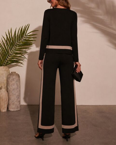 BLACK-MINK SWEATSHIRT AND PANTS SET XL - BLACK-MINK