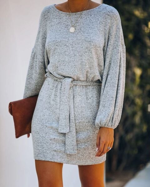 GREY-MELANGE DRESS