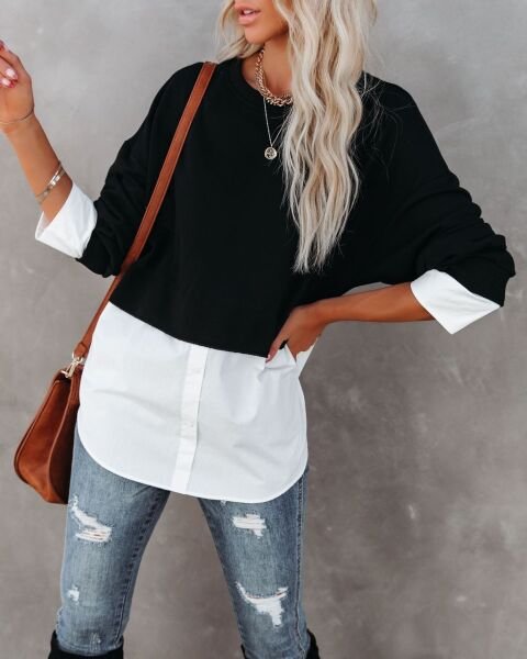 BLACK-WHITE TUNIC