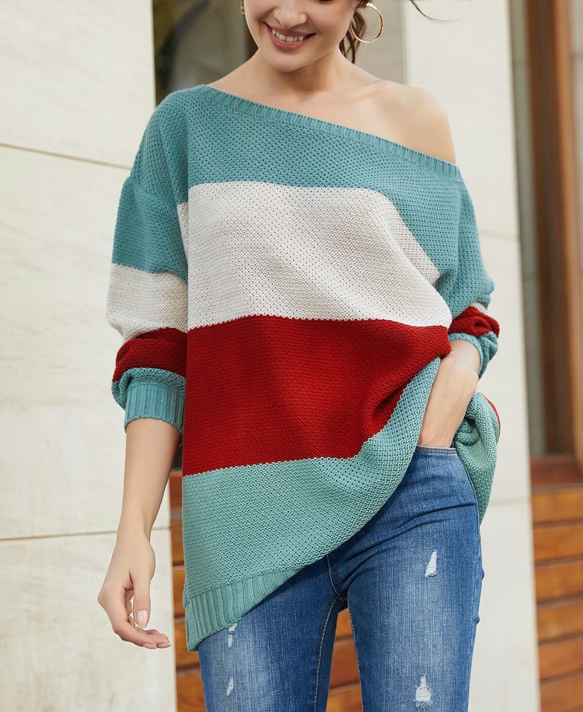 TURQUOISE-STONE SWEATER
