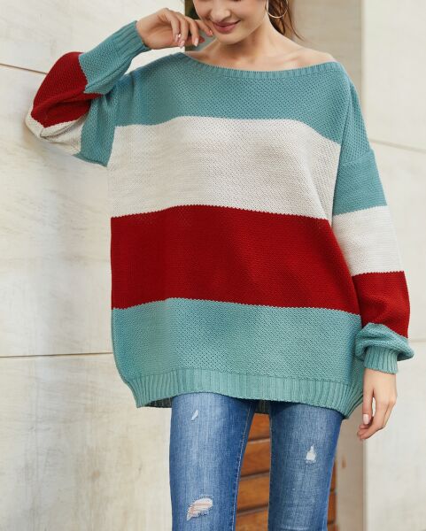TURQUOISE-STONE SWEATER