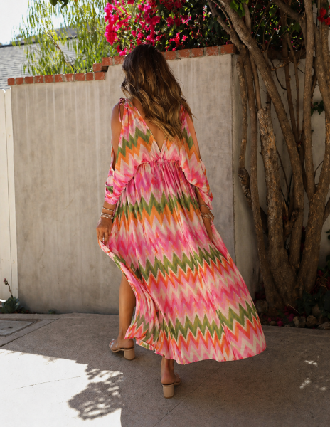 MULTICOLOR-PRINTED DRESS L - MULTICOLOR-PRINTED
