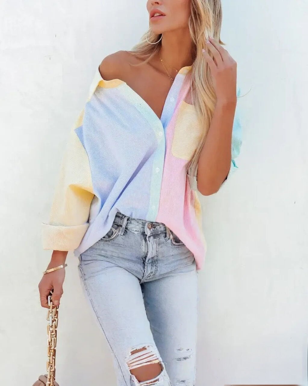 YELLOW-BLUE SHIRT