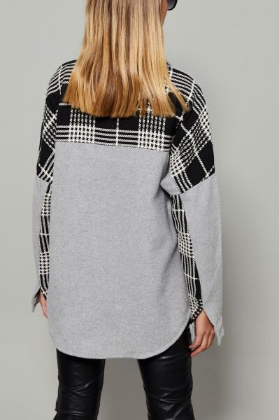 GREY-BLACK SHIRT XL - GREY-BLACK