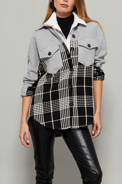 GREY-BLACK SHIRT XL - GREY-BLACK