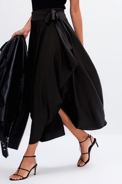BLACK SKIRT M - BLACK