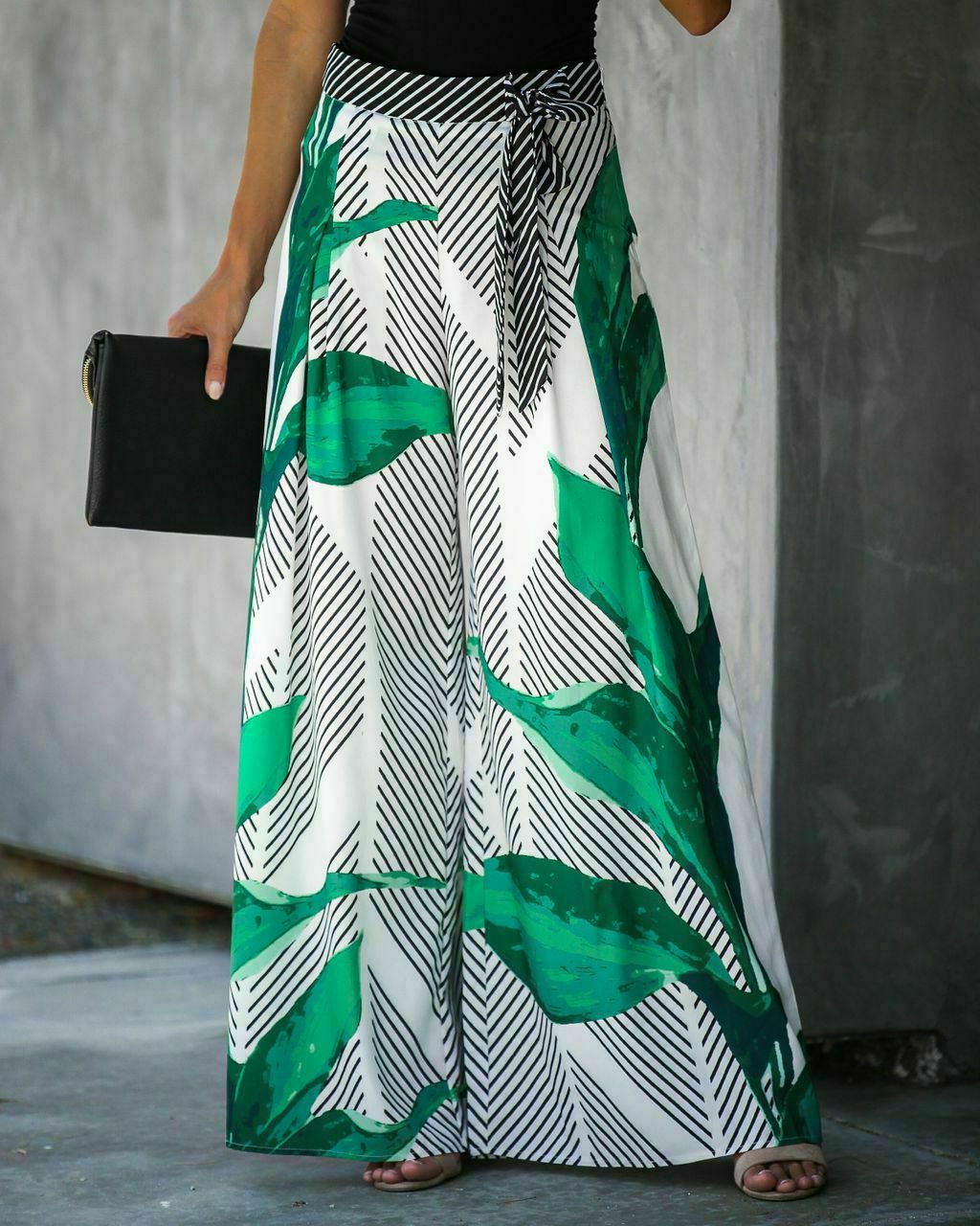 ECRU-GREEN-FLORAL  PANTS