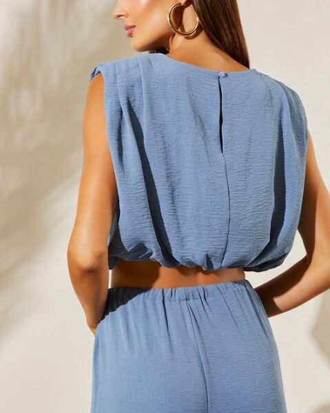 LAVENDER CROP TOP AND PANTS SET