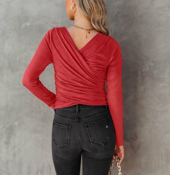 BURGUNDY BLOUSE