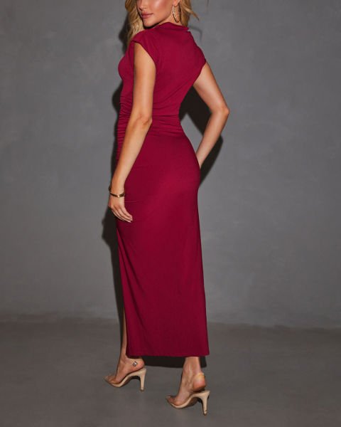 BURGUNDY DRESS