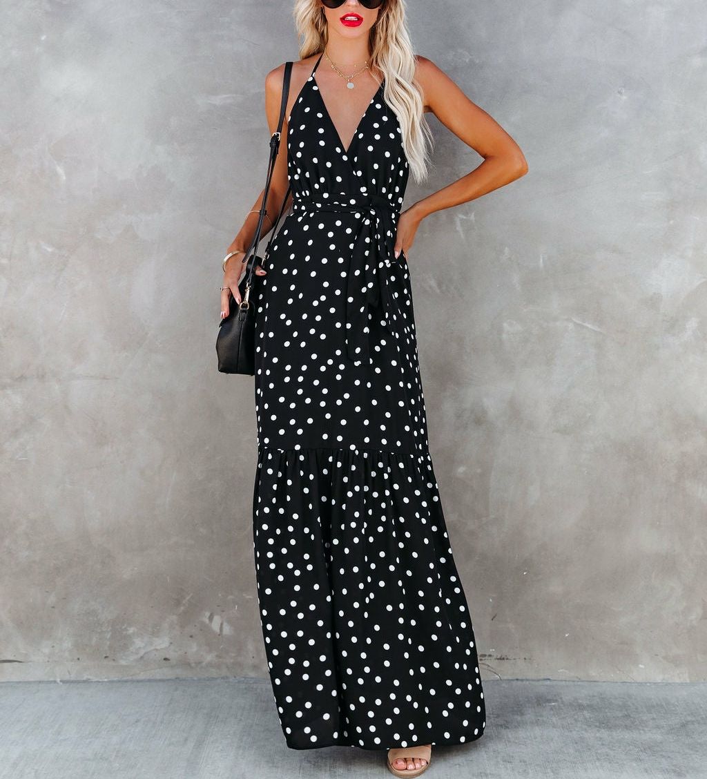 BLACK-POLKA-DOT  DRESS