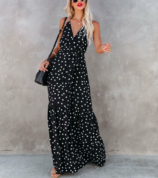 BLACK-POLKA-DOT  DRESS