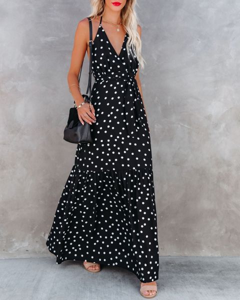 BLACK-POLKA-DOT  DRESS