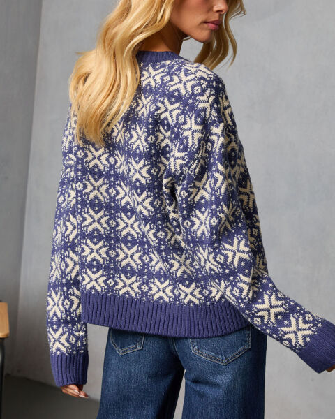 WHITE-BLUE SWEATER