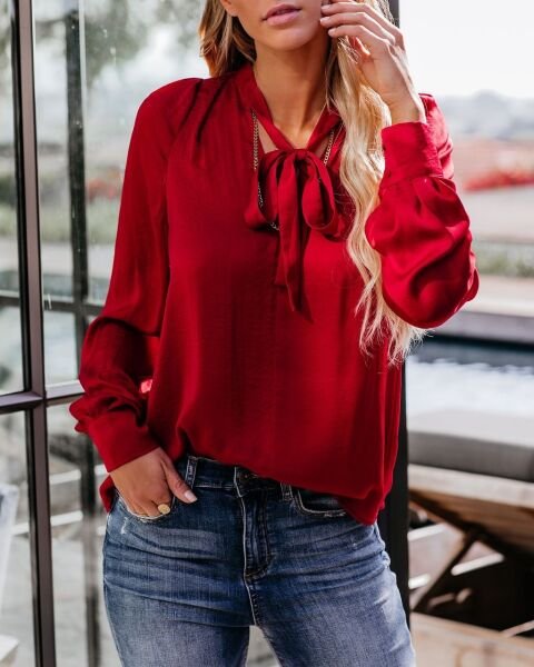 RED BLOUSE