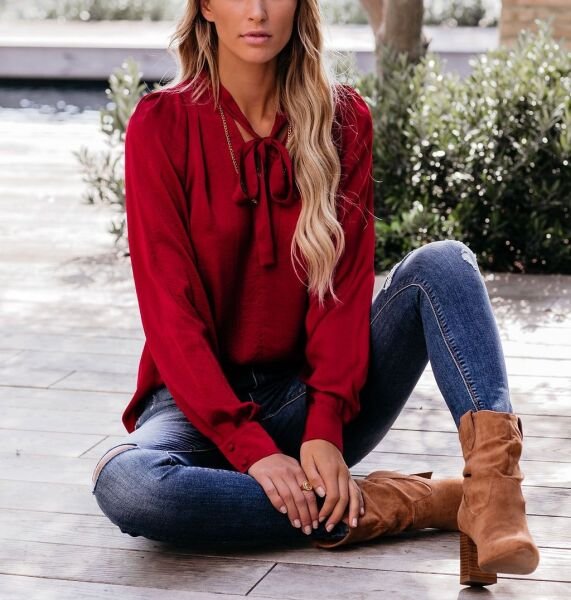 RED BLOUSE