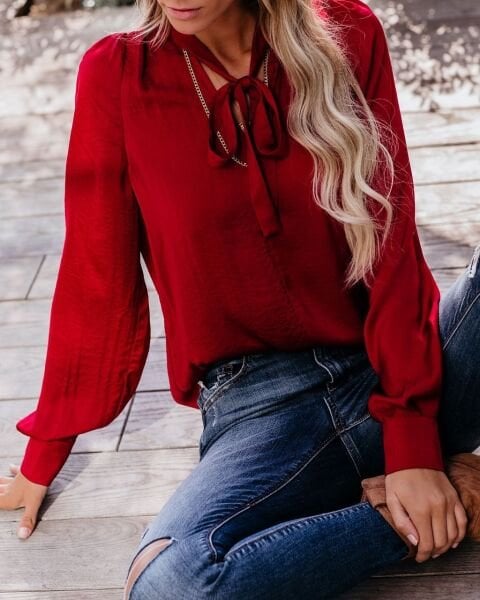 RED BLOUSE