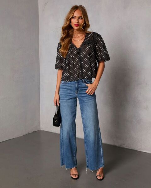 BLACK-POLKA-DOT  BLOUSE