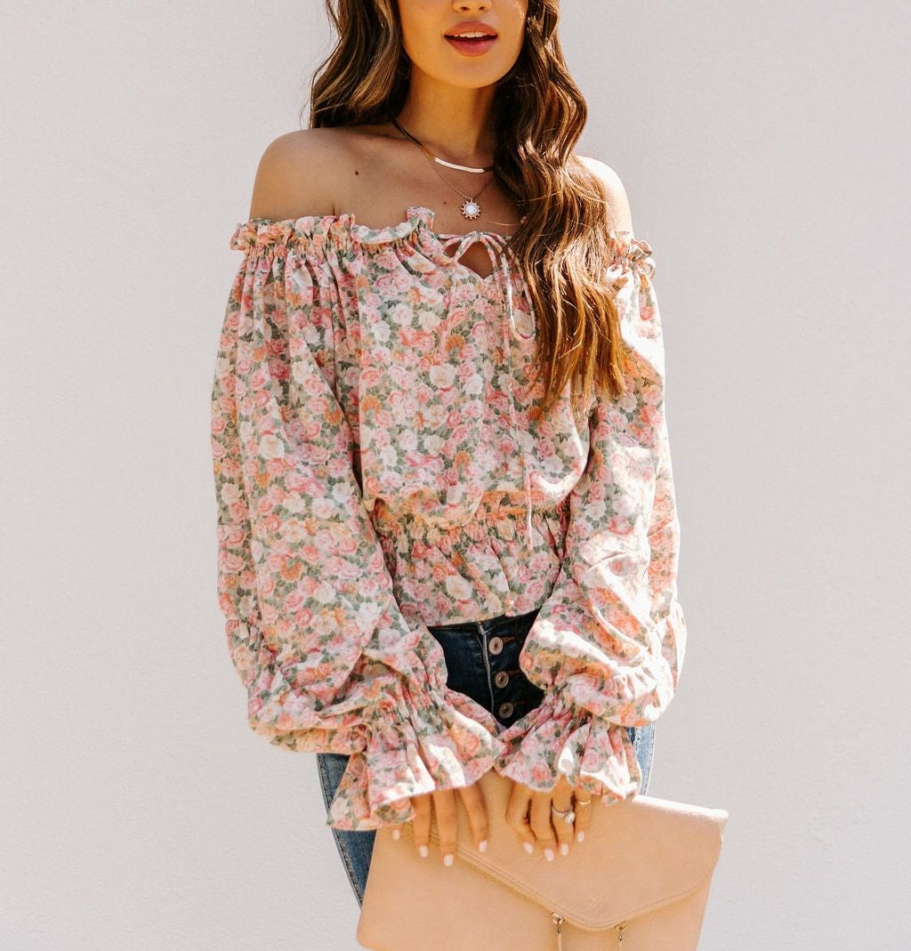 PINK-FLORAL  BLOUSE