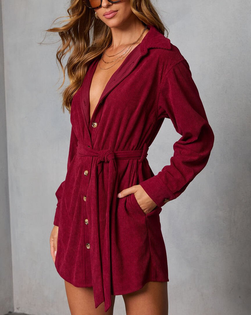 BURGUNDY DRESS