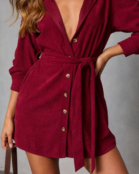 BURGUNDY DRESS