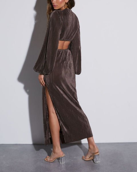 BROWN DRESS