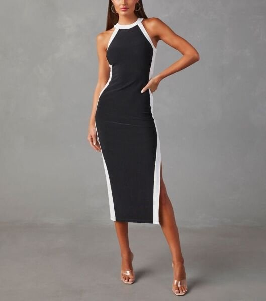 BLACK-WHITE DRESS