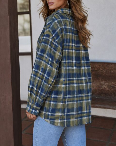 NAVY-KHAKI-PLAID SHIRT