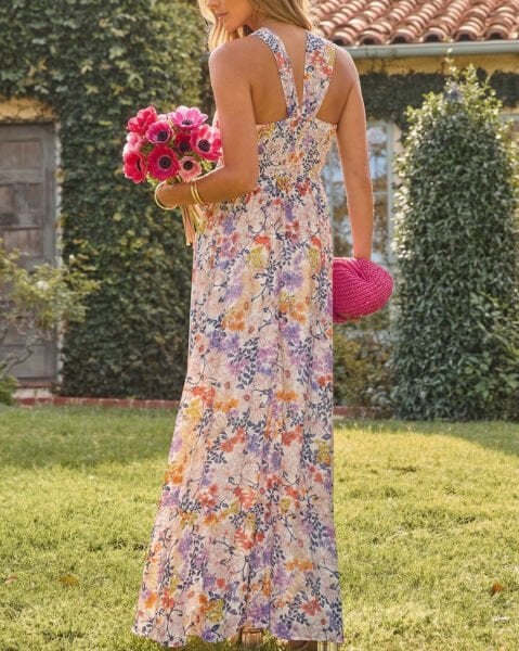 MULTICOLOR-FLORAL DRESS XL - MULTICOLOR-FLORAL