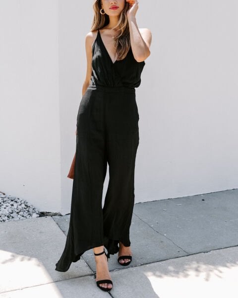 BLACK JUMPSUIT S - BLACK
